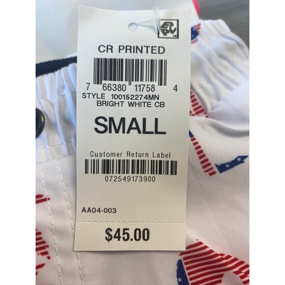Men’s Club Room Printed Patriotic Pattern 7” Swim Trunks Size S NWT - Picture 4 of 4